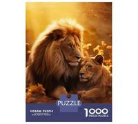 Rompecabezas para Adolescentes De 1000 Piezas Lion Lioness Romantic Love Rompecabezas para Adultos Juego De Ingenio Difícil Difícil Cumpleaños Y Navidad 70x50cm/1000pcs