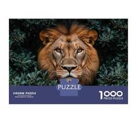 Rompecabezas para Adolescentes De 1000 Piezas Lion Portrait in The Green Bush Rompecabezas para Adultos Juguetes De Bricolaje Análisis Y Lógica Regalo De Cumpleaños, Regalos, 70x50cm/1000pcs