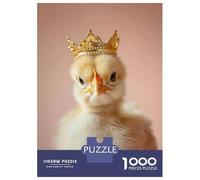 Rompecabezas para Adolescentes De 1000 Piezas Little Chicken King Rompecabezas para Adultos Juego De Ingenio Decoración De Pared Regalos para Reducir El Estrés 38x26cm/1000pcs
