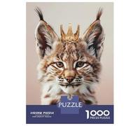 Rompecabezas para Adolescentes De 1000 Piezas Little Lynx King Rompecabezas para Adultos Juguetes Antiestrés Decoración De Pared Interacción Entre Padres E Hijos 70x50cm/1000pcs