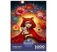 Rompecabezas para Adolescentes De 1000 Piezas Little Red Riding Hood Fantasy Art Print Rompecabezas para Adultos Juego Familiar Difícil Difícil Cumpleaños Y Navidad 70x50cm/1000pcs