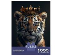 Rompecabezas para Adolescentes De 1000 Piezas Little Tiger King Rompecabezas para Adultos Juguetes Antiestrés Decoración De Pared Interacción Entre Padres E Hijos 52x38cm/1000pcs