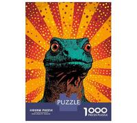 Rompecabezas para Adolescentes De 1000 Piezas Lizard Pop Art Vibrant Reptile Portrait Rompecabezas para Adultos Juego De Ingenio Decoración De Pared Regalos para Reducir El Estrés 38x26cm/1000pcs