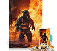 Rompecabezas para Adolescentes de 1000 Piezas: Llama de Bombero, Juguetes para armar, interacción Entre Padres e Hijos, cumpleaños y Navidad 38x26cm