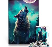 Rompecabezas para Adolescentes de 1000 Piezas Lobo Negro Juguetes para aliviar el estrés con Piezas de Formas aleatorias Que se entrelazan Completamente 50x70cm
