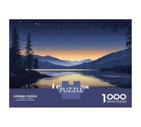 Rompecabezas para Adolescentes De 1000 Piezas Loch Ness, Scotland at Night Rompecabezas Juego De Ingenio Análisis Y Lógica Actividades Divertidas En Casa 38x26cm/1000pcs