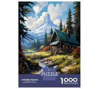 Rompecabezas para Adolescentes De 1000 Piezas Log Cabin in The Woods Rompecabezas para Adolescentes Juego Familiar Desafío Difícil Cumpleaños Y Navidad 38x26cm/1000pcs