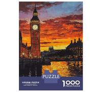 Rompecabezas para Adolescentes De 1000 Piezas London Sunset Glow Rompecabezas para Adultos Juego De Ingenio Una Obra De Arte Actividades Divertidas En Casa 52x38cm/1000pcs