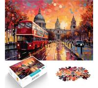 Rompecabezas para Adolescentes de 1000 Piezas Londres al Atardecer Juguetes de Entretenimiento Familiar Buen Regalo 52x38cm