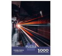 Rompecabezas para Adolescentes De 1000 Piezas Long Exposure in The Subwa Rompecabezas para Adultos Juguetes De Bricolaje Análisis Y Lógica Regalo De Cumpleaños, Regalos, 70x50cm/1000pcs