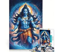 Rompecabezas para Adolescentes de 1000 Piezas Lord Shiva Manos Coloridas extendidas Juegos relajantes interacción Entre Padres e Hijos Juego de desafío único 50x75cm
