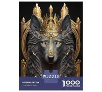 Rompecabezas para Adolescentes De 1000 Piezas Lord Wolf Golden Art Deco Rompecabezas para Adultos Juegos Familiares Alivia El Estrés Regalos De Cumpleaños Y Únicos 52x38cm/1000pcs