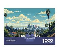 Rompecabezas para Adolescentes De 1000 Piezas Los Angeles Skyline Rompecabezas para Adultos Juego Práctico Pero Divertido Y Humorístico Regalo De Cumpleaños, Regalos, 38x26cm/1000pcs