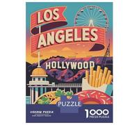 Rompecabezas para Adolescentes De 1000 Piezas Los Angeles Travel Rompecabezas para Adolescentes Juego Práctico Desafío Difícil Desafiante De Completar 38x26cm/1000pcs