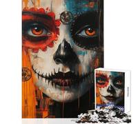 Rompecabezas para Adolescentes de 1000 Piezas Los Muertos Niña Juegos relajantes Decoración de Pared Decoración del hogar Juguetes Interacción Entre Padres e Hijos (38x26cm)