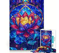 Rompecabezas para Adolescentes de 1000 Piezas,Loto Celestial en Flor,Corte Preciso,Divertido Rompecabezas de Lógica,Juego Relájate,Tiempo de Diversión,Regalo de Arte Navideño (50x75cm)