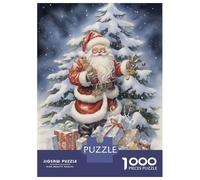 Rompecabezas para Adolescentes De 1000 Piezas Lovely Santa Claus Rompecabezas Juegos Familiares Carrera De Velocidad Manual Cumpleaños 52x38cm/1000pcs