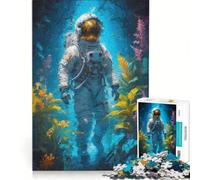 Rompecabezas para Adolescentes de 1000 Piezas: Lugar mágico de astronautas, decoración de Pared de Juguete, para diversión Familiar, Regalo de cumpleaños, Regalos de Viaje 38x52cm