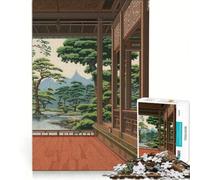 Rompecabezas para Adolescentes de 1000 Piezas: Lugar Tranquilo japonés, Juegos relajantes, desafío difícil, colección de Artistas, Bellas Artes 38x26cm