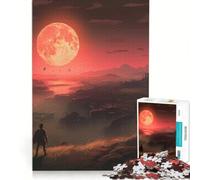 Rompecabezas para Adolescentes de 1000 Piezas Luna de Sangre, Juego de ingenio, desafiante de completar, Toda la Familia 38x26cm