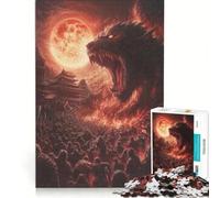 Rompecabezas para Adolescentes de 1000 Piezas Luna de Sangre Terror, Juego Familiar, Actividades Divertidas en casa, fortalece el Amor Entre Parejas 38x52cm