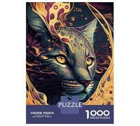 Rompecabezas para Adolescentes De 1000 Piezas Lynx Enchanting Rompecabezas para Adultos Juegos Relajantes Una Obra De Arte Cumpleaños 52x38cm/1000pcs