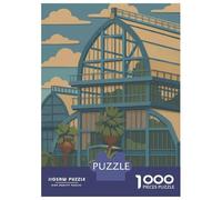 Rompecabezas para Adolescentes De 1000 Piezas Lyon France Botanical Garden Illustration Rompecabezas Juguete Decoración De Pared Vacaciones En Casa Matar El Tiempo Desafío Educativo 70x50cm/1000pcs