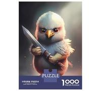 Rompecabezas para Adolescentes De 1000 Piezas Mad Chick with Sword Rompecabezas para Adultos Juego Práctico Pero Divertido Y Humorístico Regalo De Cumpleaños, Regalos, 38x26cm/1000pcs