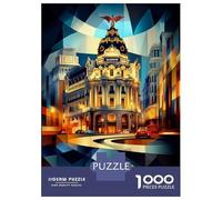 Rompecabezas Para Adolescentes De 1000 Piezas Madrid Cubist Elegance - Modern Geometric Cityscape Rompecabezas Para Adultos Juguete Decoración De Pared Decoración Del Hogar Juego Desafiante Regalos 70