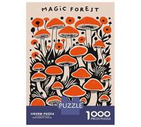 Rompecabezas para Adolescentes De 1000 Piezas Magic Forest Mushrooms Rompecabezas para Adolescentes Juego Práctico Desafío Difícil Desafiante De Completar 70x50cm/1000pcs