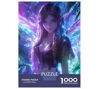 Rompecabezas para Adolescentes De 1000 Piezas Magical Fairy Anime Girl Rompecabezas Juguete Decoración De Pared Vacaciones En Casa Matar El Tiempo Desafío Educativo 38x26cm/1000pcs