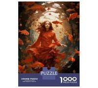 Rompecabezas para Adolescentes De 1000 Piezas Magical Fall Leaves Fantasy Artwork Rompecabezas para Adultos Juego De Ingenio Patrón De Ensamblaje Cumpleaños Y Navidad 38x26cm/1000pcs