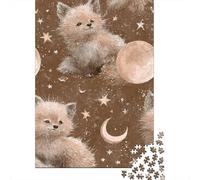 Rompecabezas para Adolescentes De 1000 Piezas Magical Foxes in Space Rompecabezas para Adultos Juguete Decoración De Pared Carrera De Velocidad Manual Desafío Educativo 38x26cm/1000pcs