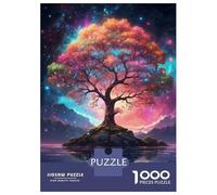 Rompecabezas para Adolescentes De 1000 Piezas Magical Tree in A Starry Night Rompecabezas para Adultos Juego De Ingenio Decoración De Pared Regalos para Reducir El Estrés 38x26cm/1000pcs