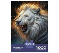 Rompecabezas para Adolescentes De 1000 Piezas Magical White Lion Rompecabezas para Adultos Juguetes Antiestrés Decoración De Pared Interacción Entre Padres E Hijos 38x26cm/1000pcs