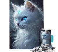 Rompecabezas para Adolescentes de 1000 Piezas Majestad Felina Gélida - Rompecabezas para Adultos Juegos Familiares patrón de Montaje Oferta como Regalo para Toda la Familia (tamaño 38x26cm)