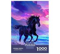 Rompecabezas para Adolescentes De 1000 Piezas Majestic Horse Galloping at Sunset Rompecabezas para Adultos Juegos Divertidos Desafío Difícil Regalo De Cumpleaños, Regalos, 70x50cm/1000pcs