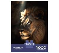 Rompecabezas para Adolescentes De 1000 Piezas Majestic Lion in Dark Cave Rompecabezas para Adultos Juego De Ingenio Difícil Difícil Cumpleaños Y Navidad 70x50cm/1000pcs
