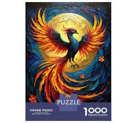 Rompecabezas Para Adolescentes De 1000 Piezas Majestic Phoenix Rising Vibrant Impasto Oil Painting of Fire And Rebirth Rompecabezas Para Adultos Juego De Ingenio Aliviador Del Estrés Es Ideal Como Reg