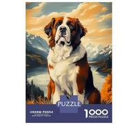 Rompecabezas para Adolescentes De 1000 Piezas Majestic Saint Bernard in Mountain Landscape Rompecabezas Juegos Relajantes Pero Divertidos Y Humorísticos Cumpleaños 52x38cm/1000pcs