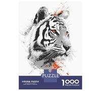 Rompecabezas para Adolescentes De 1000 Piezas Majestic Tiger Portrait in Monochrome Style Rompecabezas para Adultos Juguete Decoración De Pared Desafío Difícil 38x26cm/1000pcs