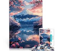 Rompecabezas para Adolescentes de 1000 Piezas Mañana Tranquila en el Monte Fuji Corte de precisión Juego de desafío único 38x26cm