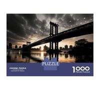 Rompecabezas para Adolescentes De 1000 Piezas Manhattan Bridge Sunset Rompecabezas para Adultos Juguete Decoración De Pared Carrera De Velocidad Manual Desafío Educativo 52x38cm/1000pcs
