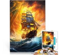 Rompecabezas para Adolescentes de 1000 Piezas Mares llameantes Juguete Educativo de Aprendizaje Regalos de cumpleaños, Regalos, Arte Mural 52x38cm