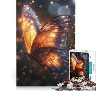 Rompecabezas para Adolescentes de 1000 Piezas Mariposa Brillante con Destellos, Juguete antiestrés, desafío difícil, fortalece el Amor Entre Parejas 50x75cm