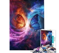 Rompecabezas para Adolescentes de 1000 Piezas Mariposa Espacial Juego desafiante Juguete Imposible cumpleaños para Parejas (tamaño 75x50cm)