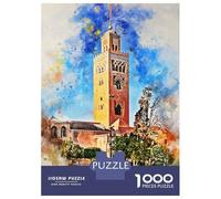 Rompecabezas para Adolescentes De 1000 Piezas Marrakesh Morocco Rompecabezas para Adultos Juguetes Antiestrés Patrón De Montaje Cumpleaños 52x38cm/1000pcs