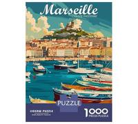 Rompecabezas para Adolescentes De 1000 Piezas Marseille, France Travel Rompecabezas Juguete Decoración De Pared Vacaciones En Casa Matar El Tiempo Desafío Educativo 38x26cm/1000pcs