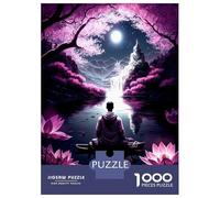 Rompecabezas para Adolescentes De 1000 Piezas Meditating Monk Rompecabezas para Adolescentes Juegos Relajantes para La Diversión Familiar Juego Desafiante Regalos 52x38cm/1000pcs
