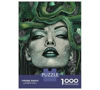 Rompecabezas para Adolescentes De 1000 Piezas Medusa Mosaic Portrait Rompecabezas para Adultos Juego Práctico Pero Divertido Y Humorístico Regalo De Cumpleaños, Regalos, 70x50cm/1000pcs